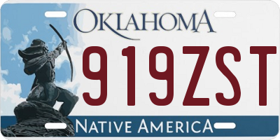 OK license plate 919ZST
