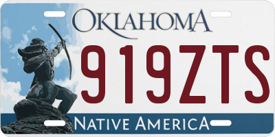 OK license plate 919ZTS