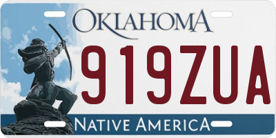 OK license plate 919ZUA