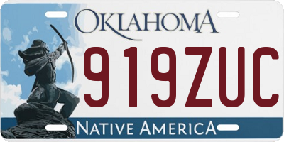 OK license plate 919ZUC