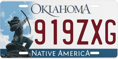 OK license plate 919ZXG