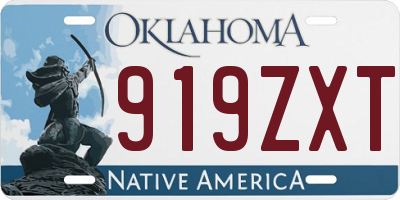 OK license plate 919ZXT