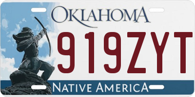 OK license plate 919ZYT