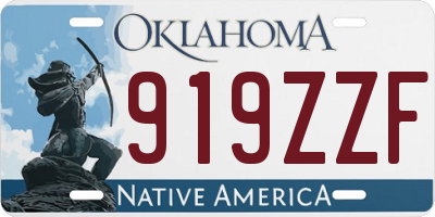 OK license plate 919ZZF