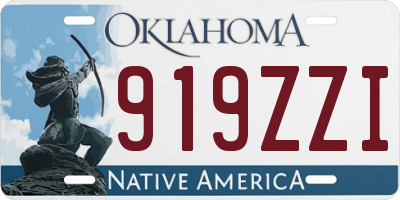 OK license plate 919ZZI