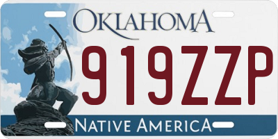 OK license plate 919ZZP
