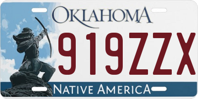 OK license plate 919ZZX