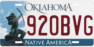 OK license plate 920BVG