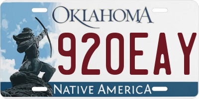 OK license plate 920EAY