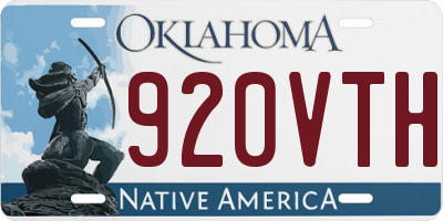 OK license plate 920VTH