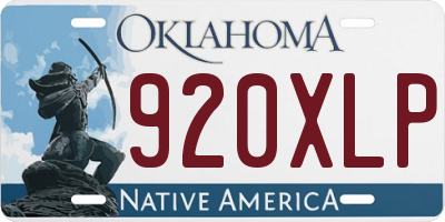 OK license plate 920XLP