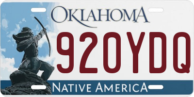OK license plate 920YDQ