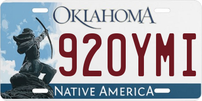OK license plate 920YMI