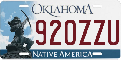 OK license plate 920ZZU