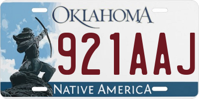 OK license plate 921AAJ