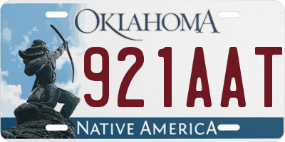 OK license plate 921AAT