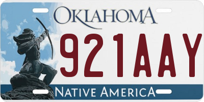 OK license plate 921AAY