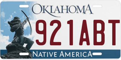 OK license plate 921ABT