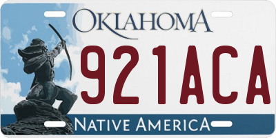 OK license plate 921ACA