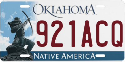 OK license plate 921ACQ