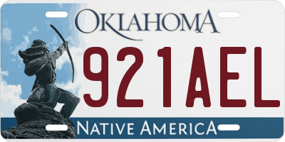 OK license plate 921AEL