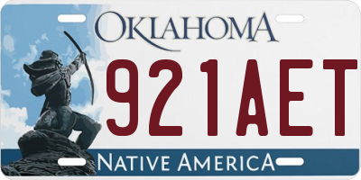 OK license plate 921AET
