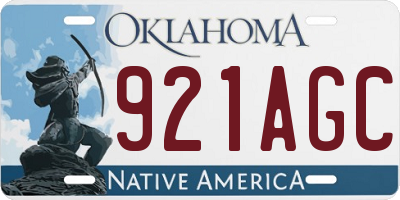 OK license plate 921AGC