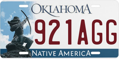 OK license plate 921AGG