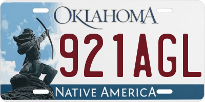 OK license plate 921AGL