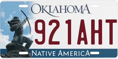OK license plate 921AHT
