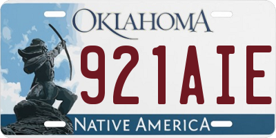 OK license plate 921AIE