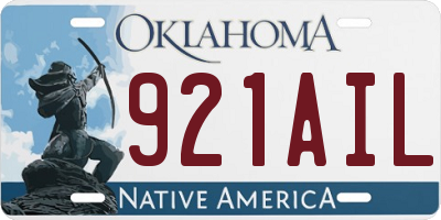 OK license plate 921AIL