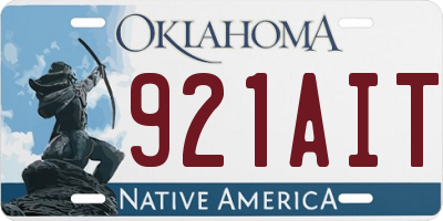 OK license plate 921AIT
