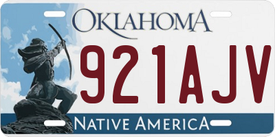 OK license plate 921AJV