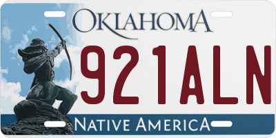 OK license plate 921ALN