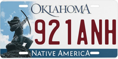 OK license plate 921ANH