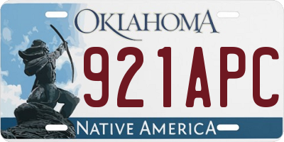 OK license plate 921APC