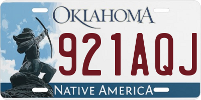 OK license plate 921AQJ