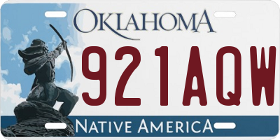 OK license plate 921AQW