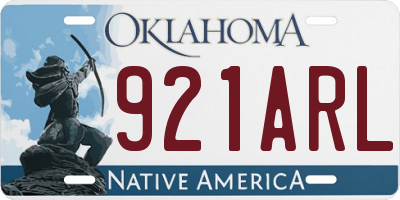 OK license plate 921ARL