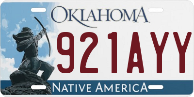OK license plate 921AYY