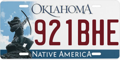 OK license plate 921BHE