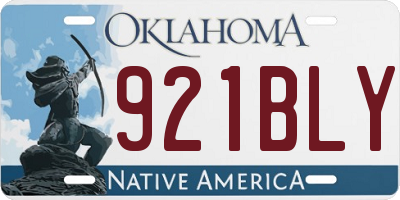 OK license plate 921BLY