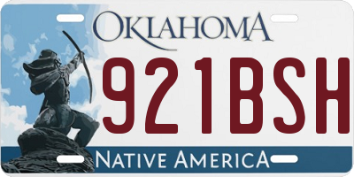 OK license plate 921BSH