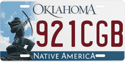 OK license plate 921CGB