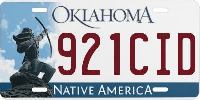 OK license plate 921CID