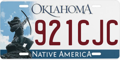 OK license plate 921CJC