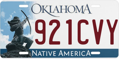 OK license plate 921CVY