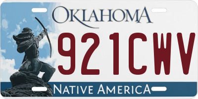 OK license plate 921CWV
