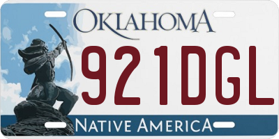 OK license plate 921DGL